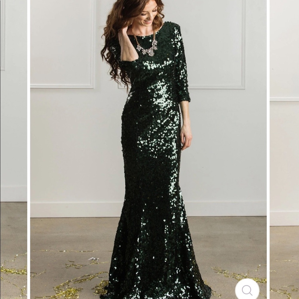 Low Back Sequin Valentina Gown